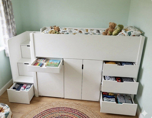 Children wooden mid sleeper - wooden,