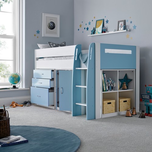 Lacy blue storage mid sleeper - blue,