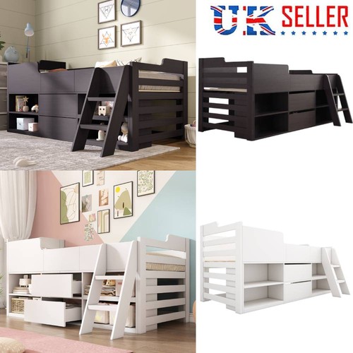 Kids wooden cabin - wooden, bed