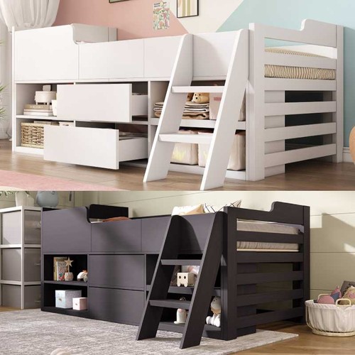 Kids wooden cabin bed - kids,