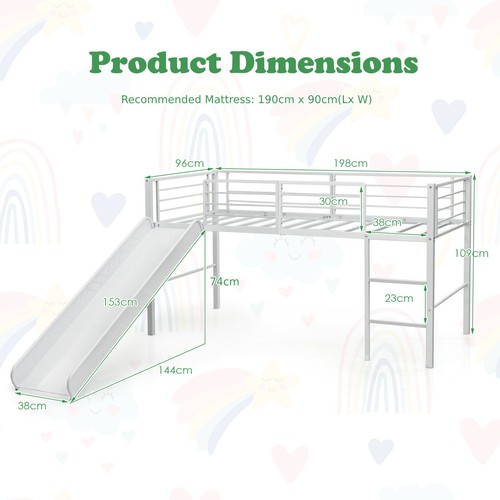 Single loft bed children - loft,