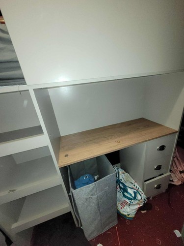 White mid sleeper cabin bed - white, mid-sleeper
