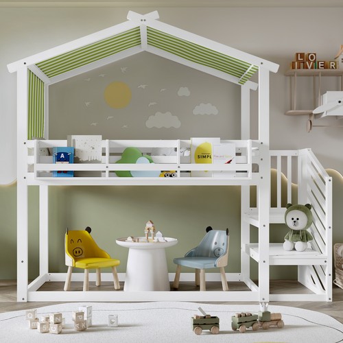 Bunk bed house - bed, 3ft