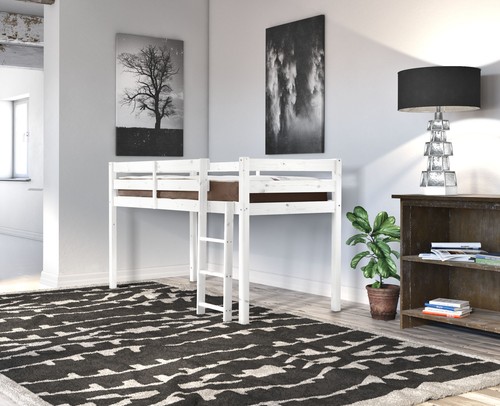 Pine cabin mid sleeper bed - cabin,